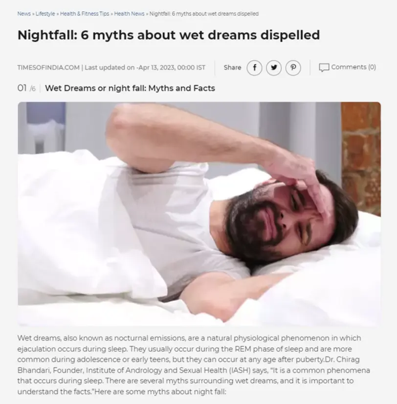 Nightfall: 6 myths about wet dreams dispelled
