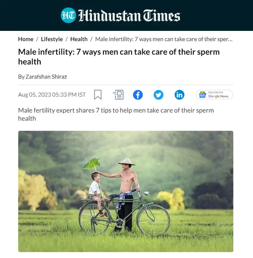 Male infertility-7 ways men can take care of their sperm health