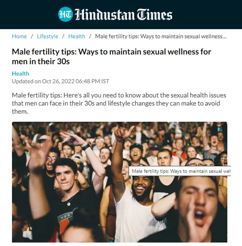 Male fertility tips: Ways to maintain sexual wellness for men in their 30s