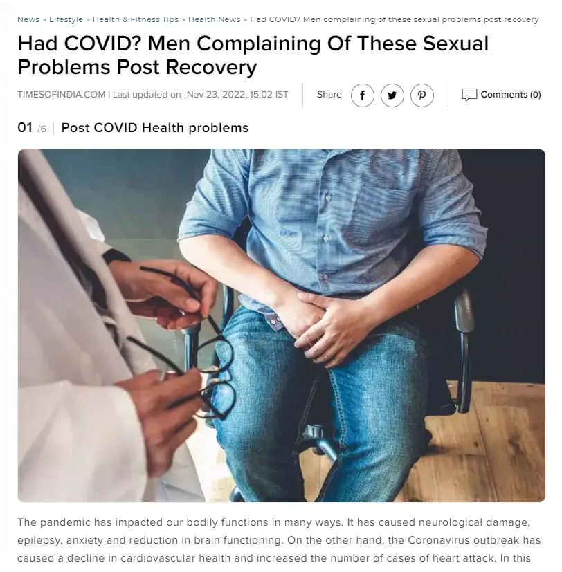 Had COVID? Men Complaining Of These Sexual Problems Post Recovery