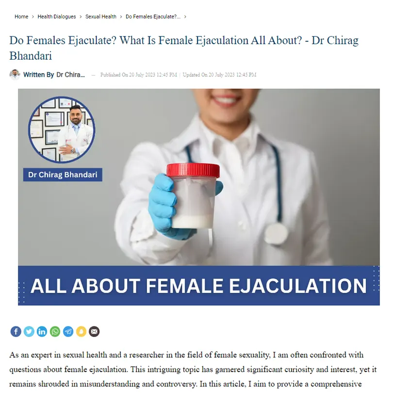 Do Females Ejeculation? What is Female Ejeculation all about?