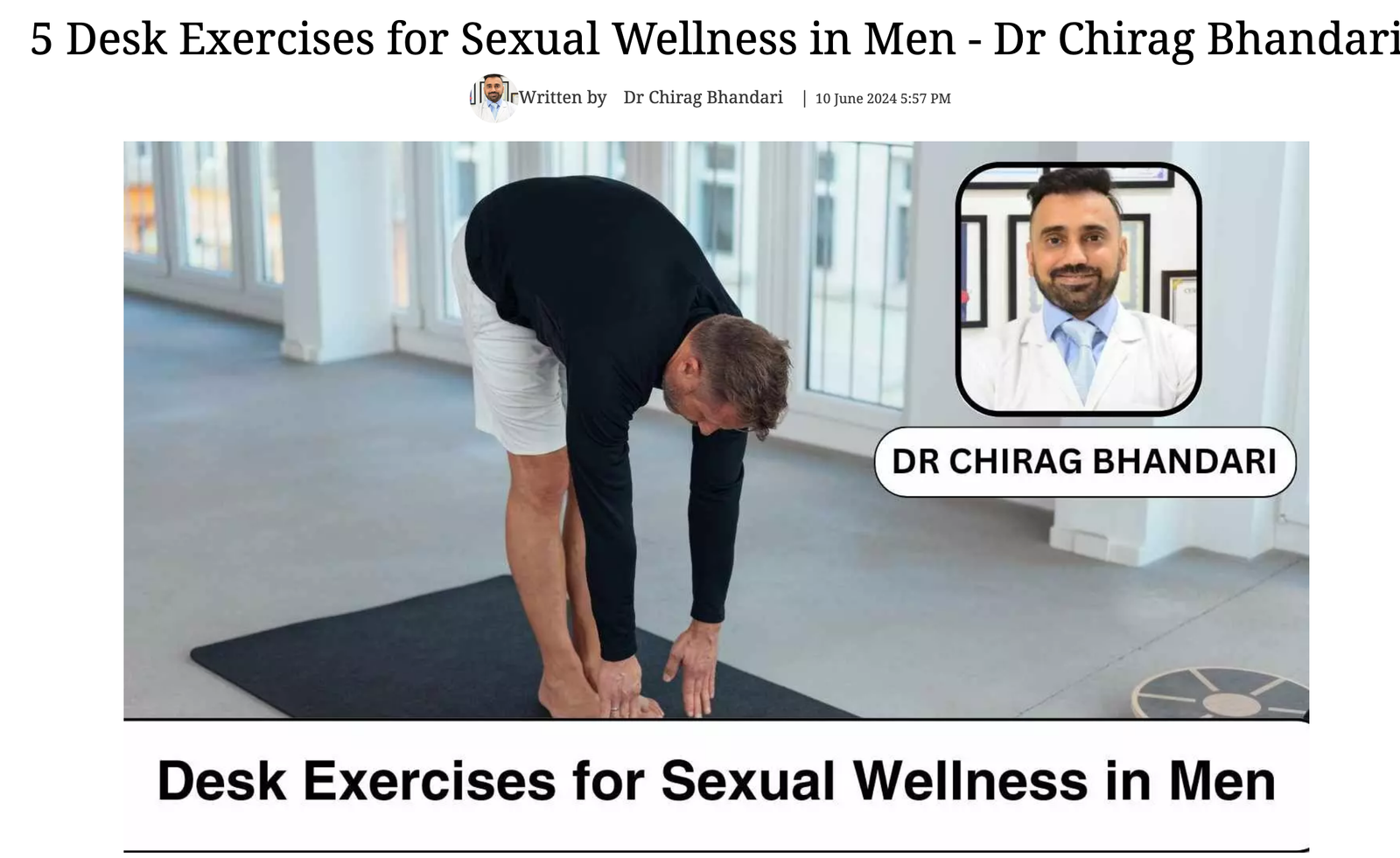 5 Desk Exercises for Sexual Wellness in Men - Dr Chirag Bhandari