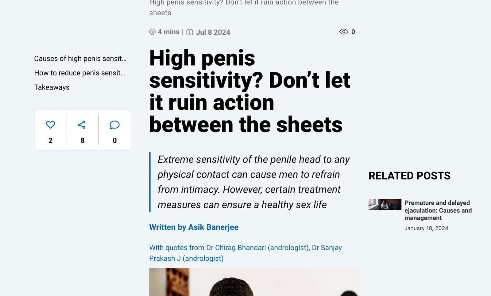 High penis sensitivity? Don’t let it ruin action between the sheets